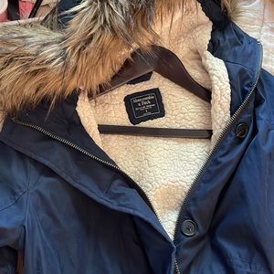 Abercrombie size small navy winter jacket